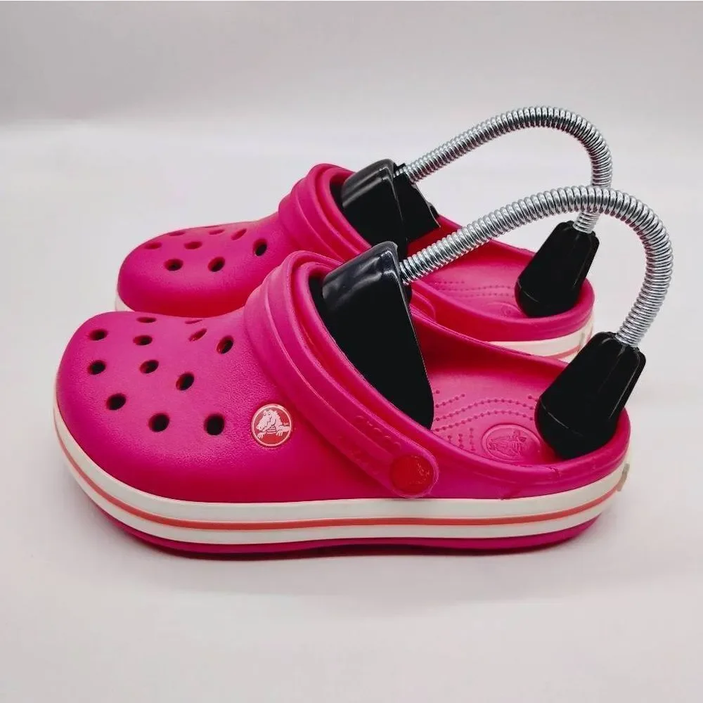 Crocs Crocband II Casual Slip On Shoes Youth Girls Size 3 Pink Juniors Clogs‎